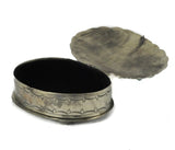 Coral and Silver Hand Stamped Box