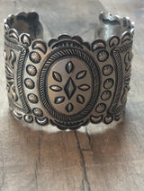 The Ada Hand Stamped Sterling Cuff