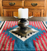 Rosaritta Hand Stamped Silver Candle Holder