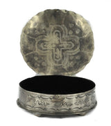 Turquoise and Silver Hand Stamped Box