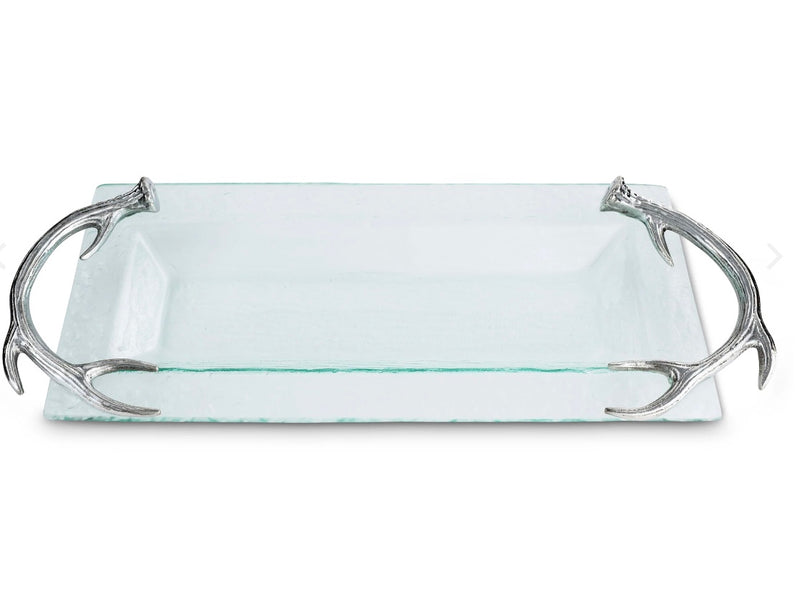 Antler Glass Oblong Tray