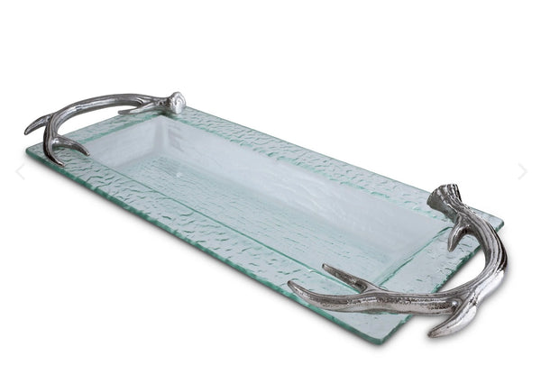 Antler Glass Oblong Tray