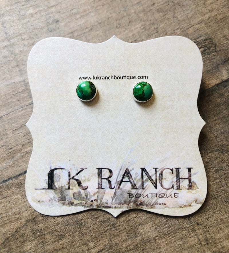 Sonoran Turquoise Verde Stud Earrings