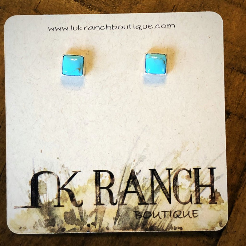Rio Rancho Turquoise Square stud Earrings