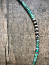 Turquoise and Navajo Pearl Necklace