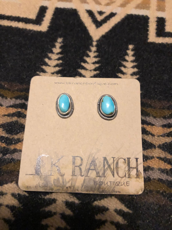Cayson Turquoise Nugget Earrings