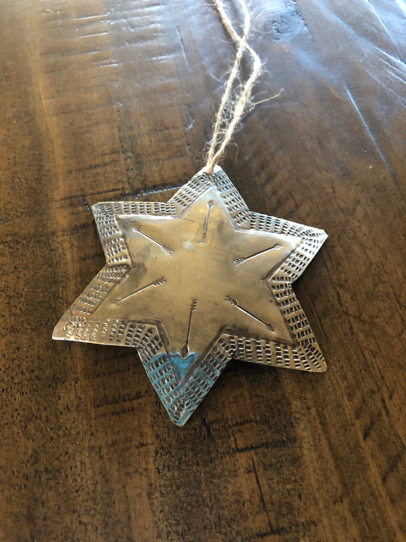 Silver Star Christmas Ornament