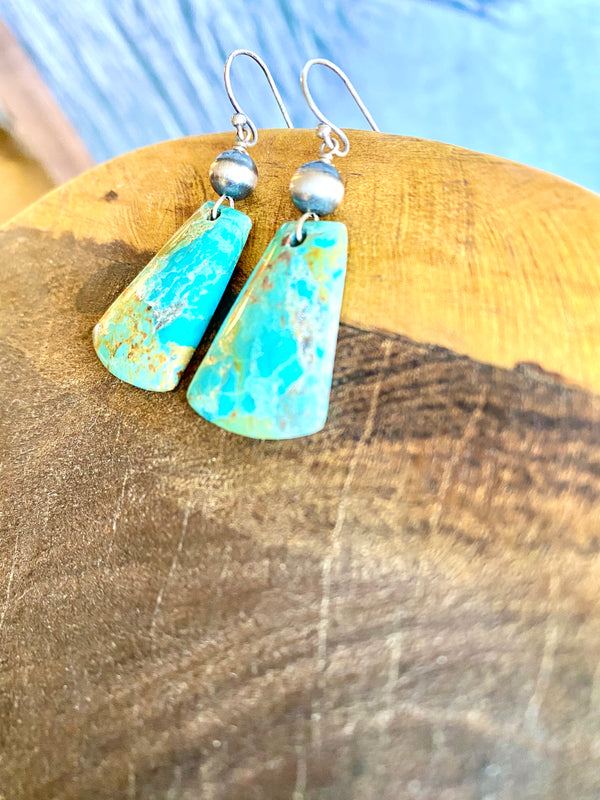 The Shanna Turquoise Slab Earrings