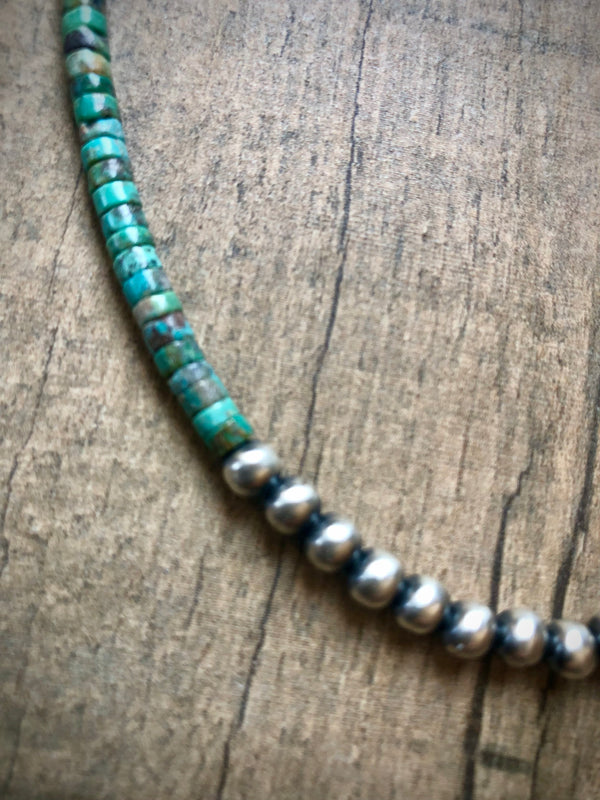 Turquoise and Navajo Pearl Necklace