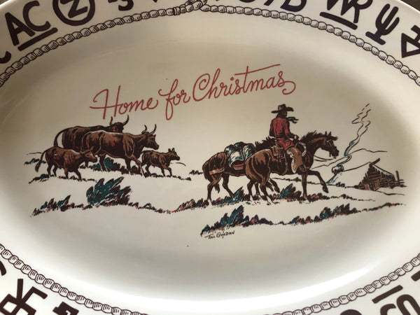 Home For Christmas Oval Platter