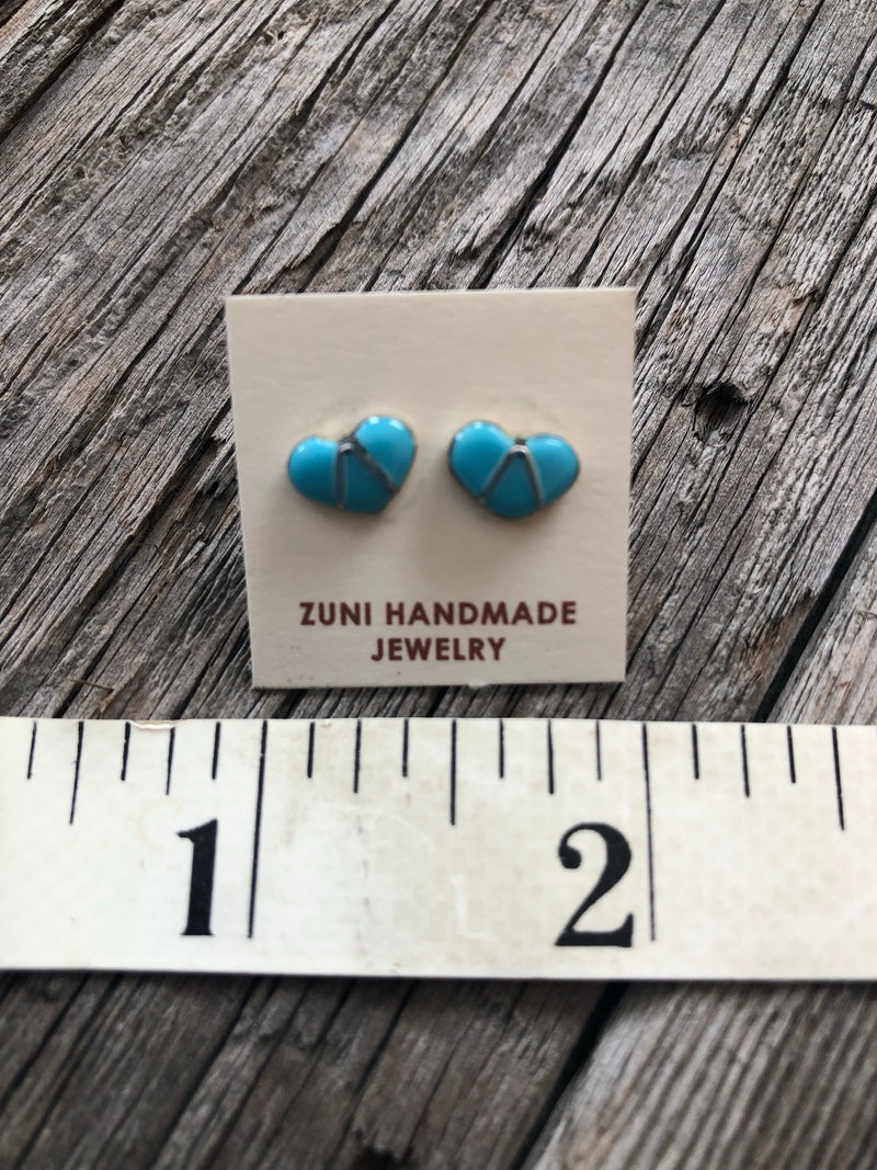 Oh My Heart Turquoise Inlay Earrings