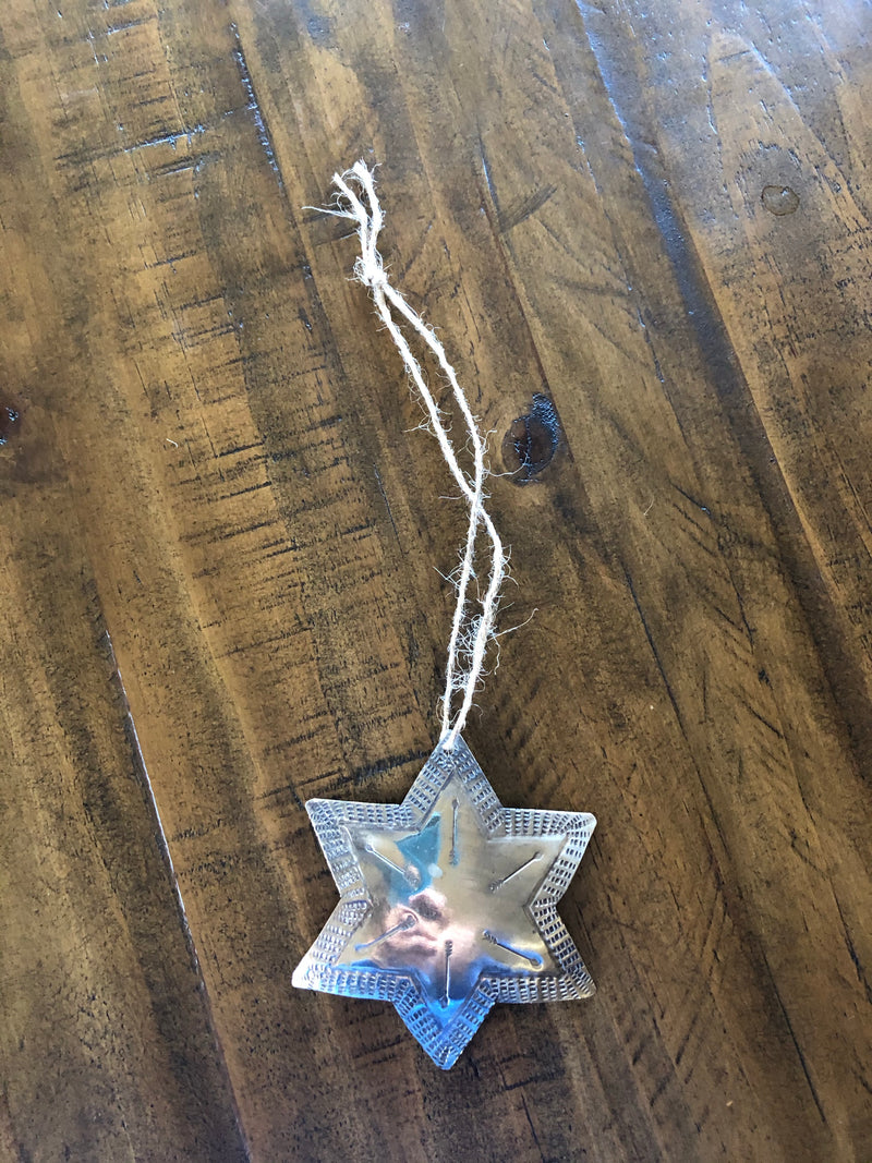 Silver Star Christmas Ornament