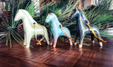 Glazed Turquoise Horse Christmas Ornament