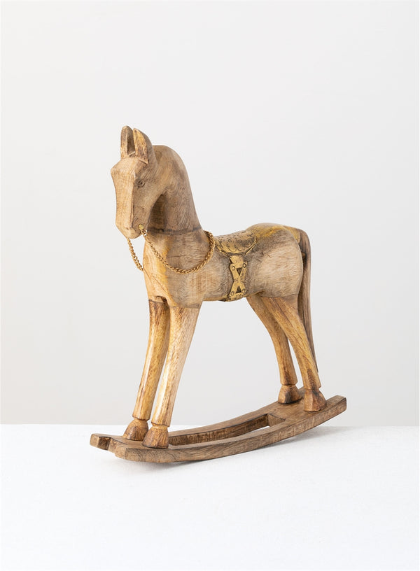 Sculpted Pine Rocking Horse
